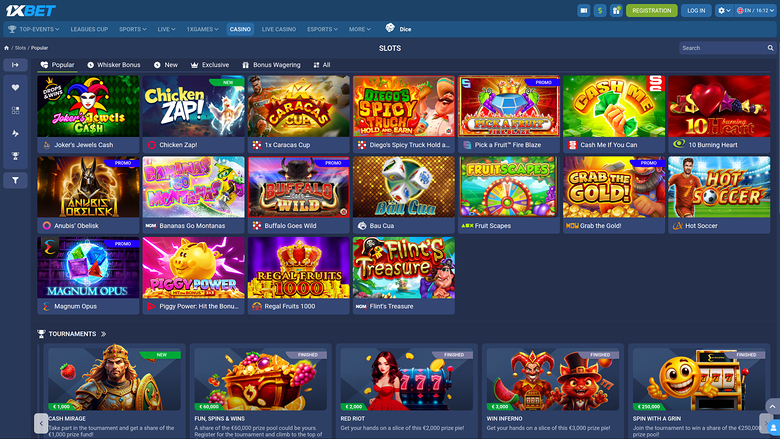 1xBet Casino — Games lobby