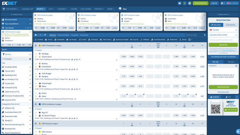 1xBet Casino — Sportsbook