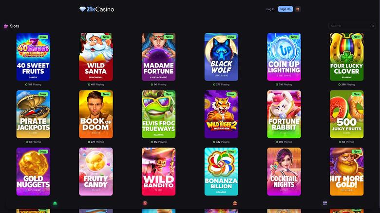 21kCasino — Games lobby