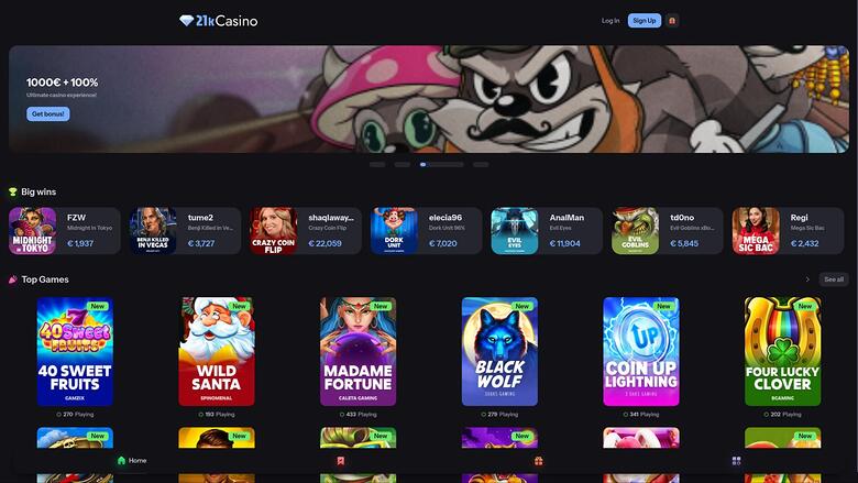 21kCasino — Homepage