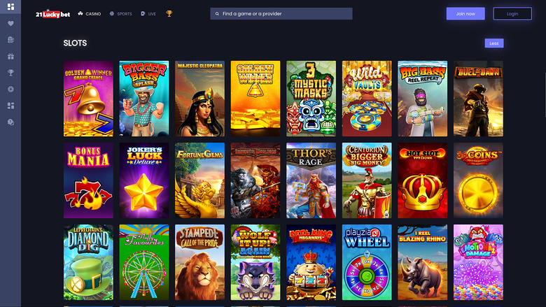 21LuckyBet Casino — Games lobby
