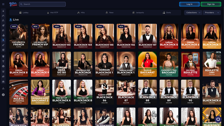 7Bit Casino — Live dealer lobby