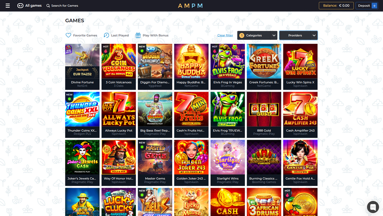 AMPM Casino — Jackpot games