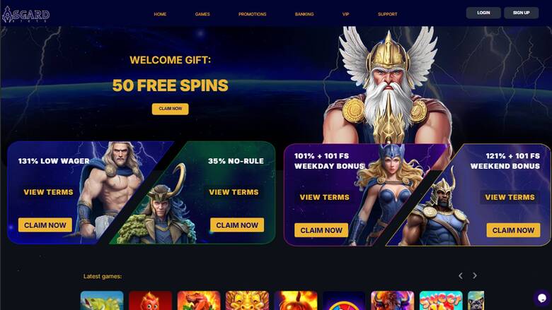 AsgardSlots Casino — Homepage
