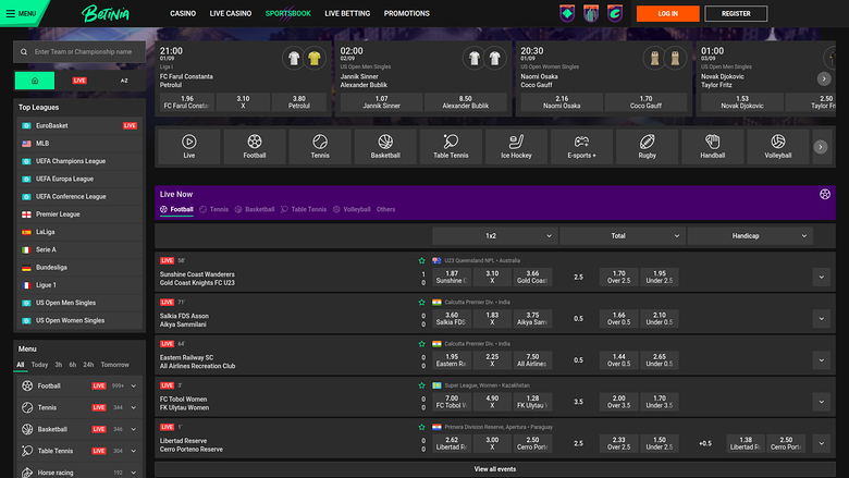 Betinia Casino — Sportsbook
