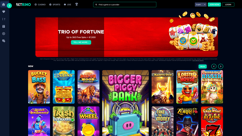 Betrino Casino — Homepage