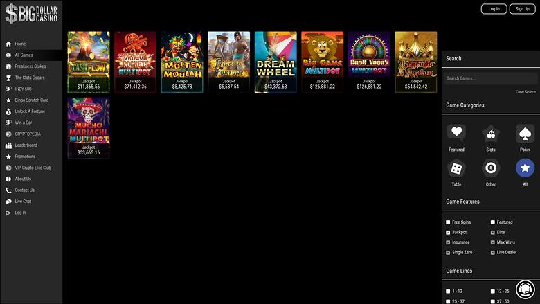 Big Dollar Casino — Jackpot games