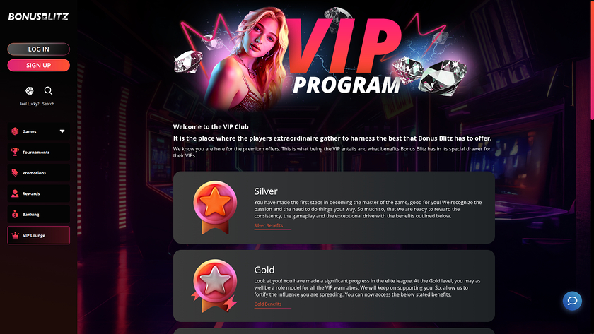 BonusBlitz — VIP section