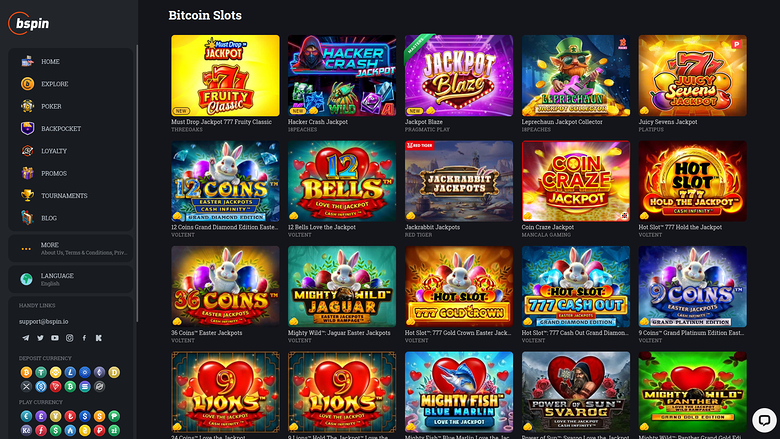 Bspin.io Casino — Jackpot games