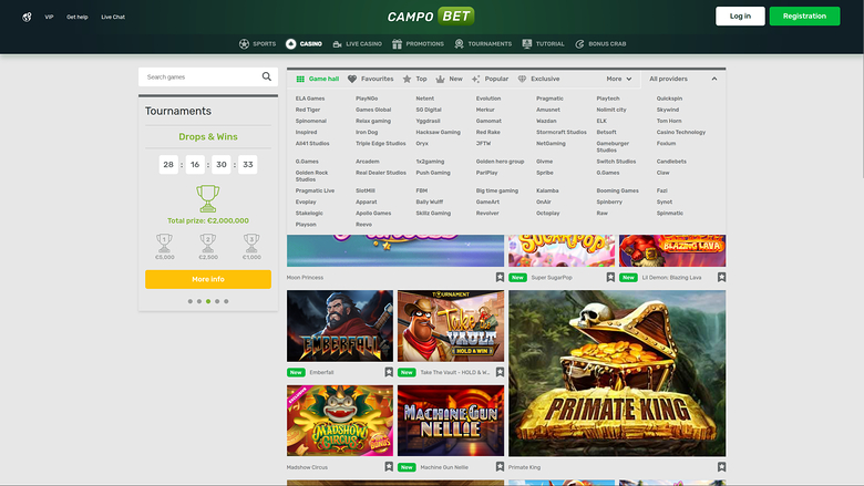 Campobet Casino — Games by studio