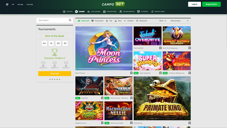 Campobet Casino — Games lobby