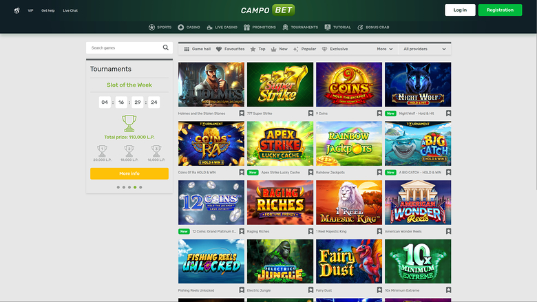 Campobet Casino — Jackpot games
