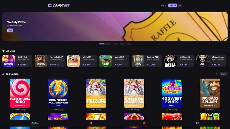 CandyBet Casino — Homepage
