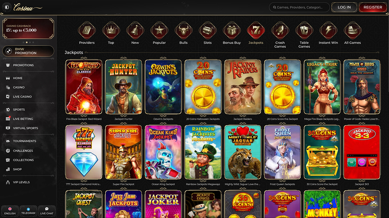 Casina Casino — Jackpot games