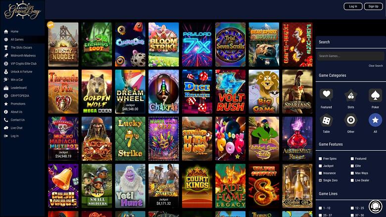 Casino Grand Bay — Games lobby