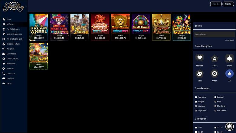 Casino Grand Bay — Jackpot games