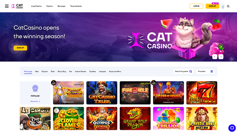 Cat Casino — Homepage