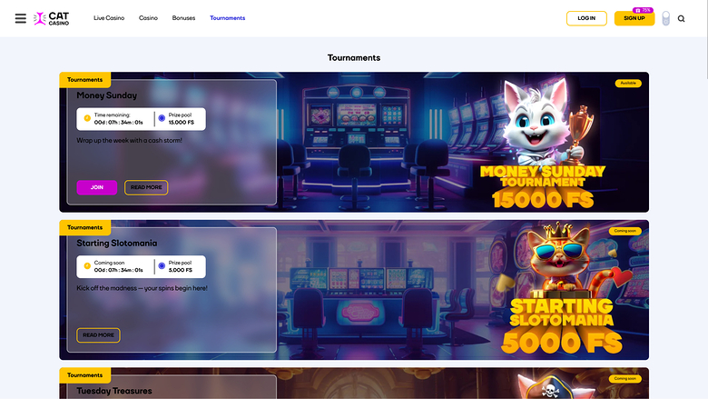 Cat Casino — Tournaments