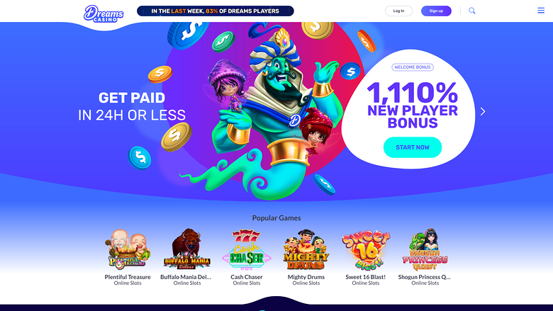 Dreams Casino — Promotions page