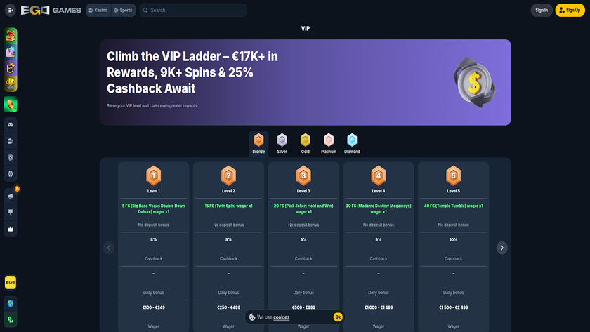 Ego Games Casino — Games lobby