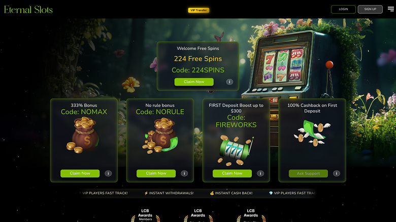 Eternal Slots Casino — Homepage