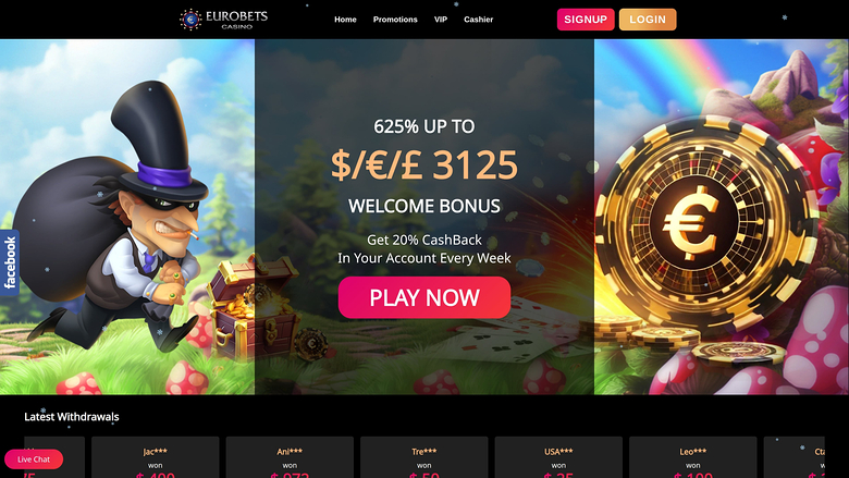 EuroBets Casino — Homepage