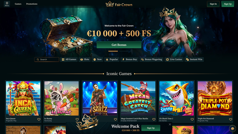 FairCrown Casino — Homepage