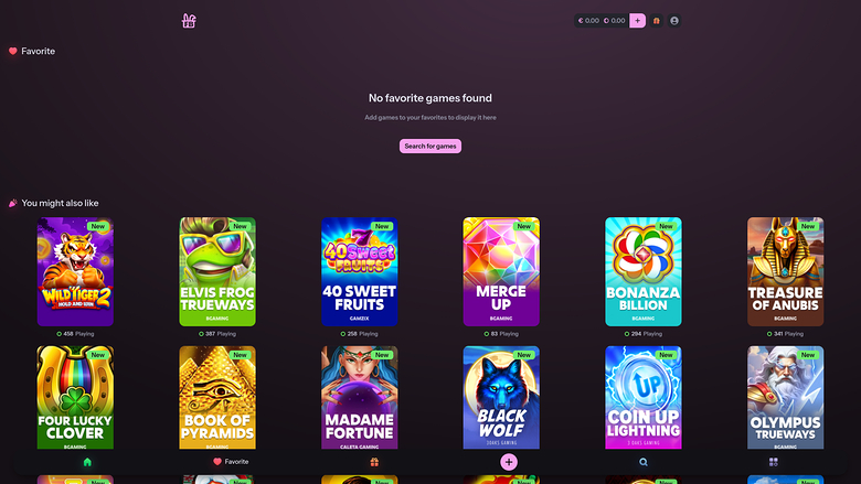 FantasyBet Casino — Favourites