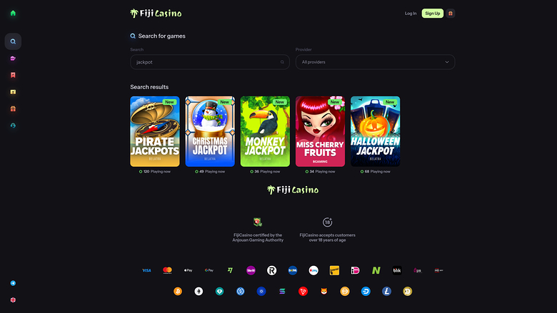 Fiji Casino — Jackpot games
