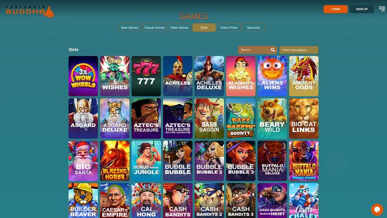 Fortunate Buddha Casino — Games lobby