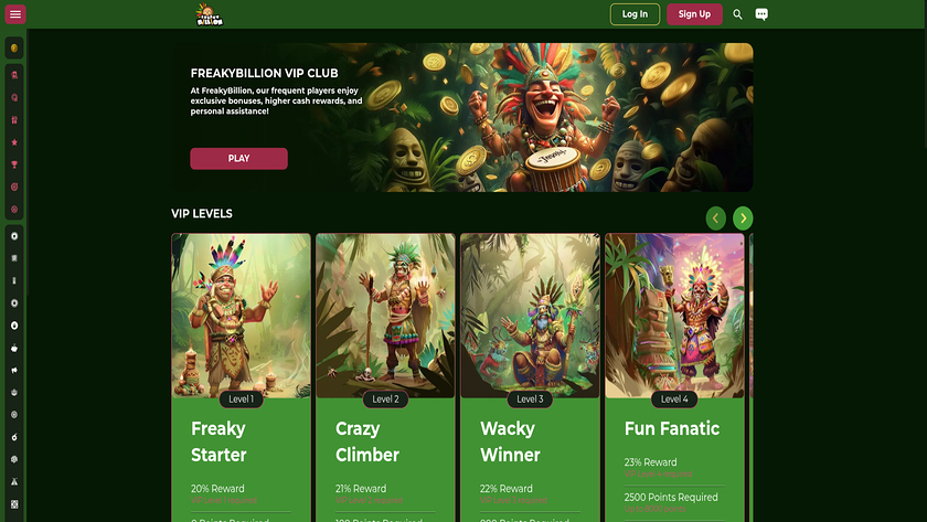 FreakyBillion Casino — VIP section
