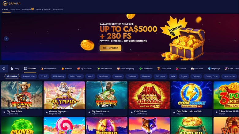 Gravira Casino — Games lobby