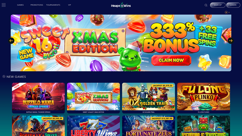 Heaps O Wins Casino — Homepage
