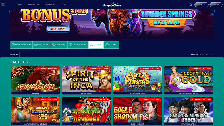 Heaps O Wins Casino — Jackpot games