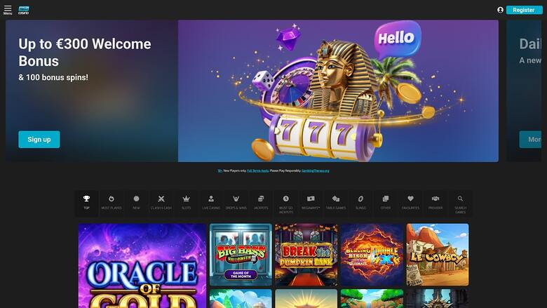 Hello Casino — Games lobby