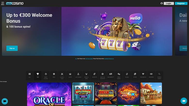 Hello Casino — Homepage