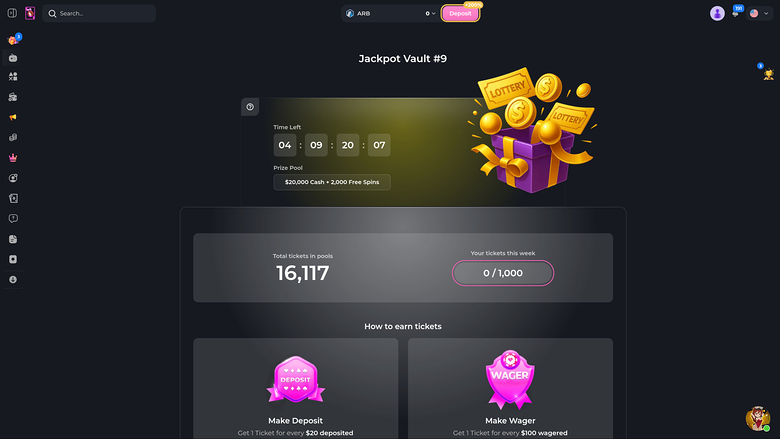 HunnyPlay Casino — Jackpot games