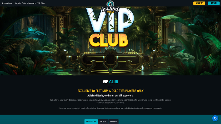Island Reels Casino — VIP section