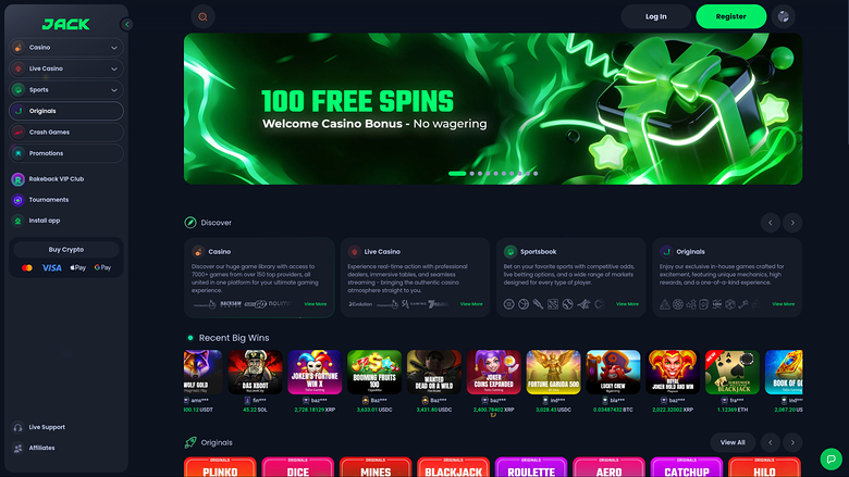 Jack Casino — Homepage
