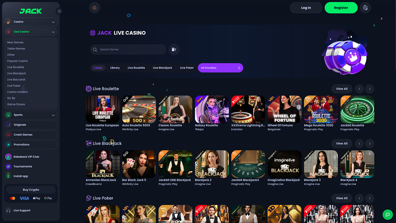 Jack Casino — Livedealer
