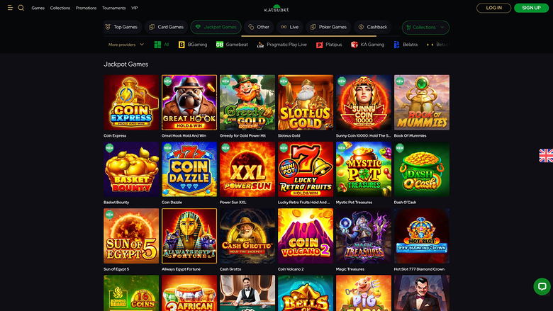 Katsubet Casino — Jackpot games