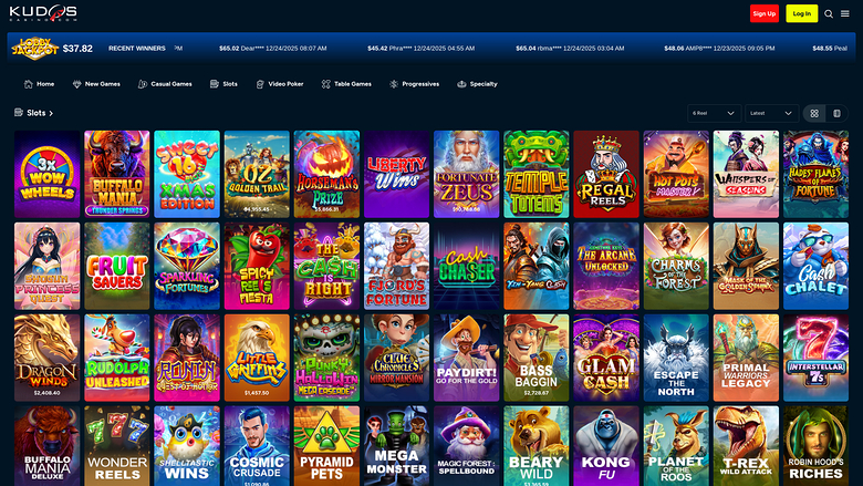 Kudos Casino — Games lobby
