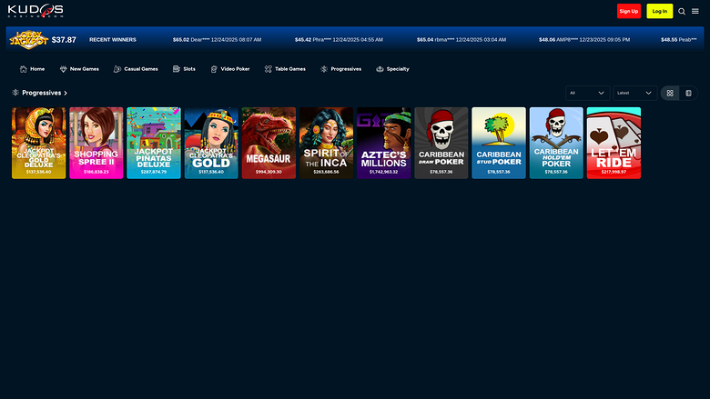 Kudos Casino — Jackpot games