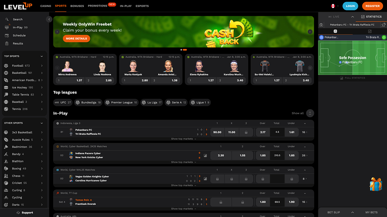 LevelUp Casino — Sportsbook