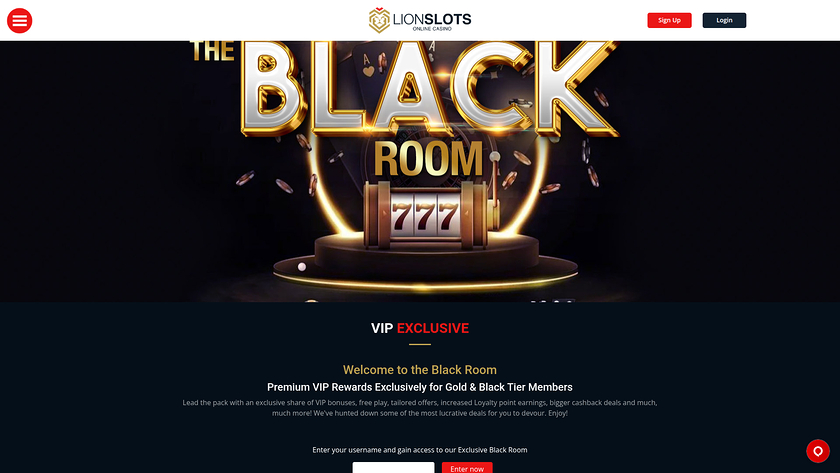 Lion Slots Casino — VIP section