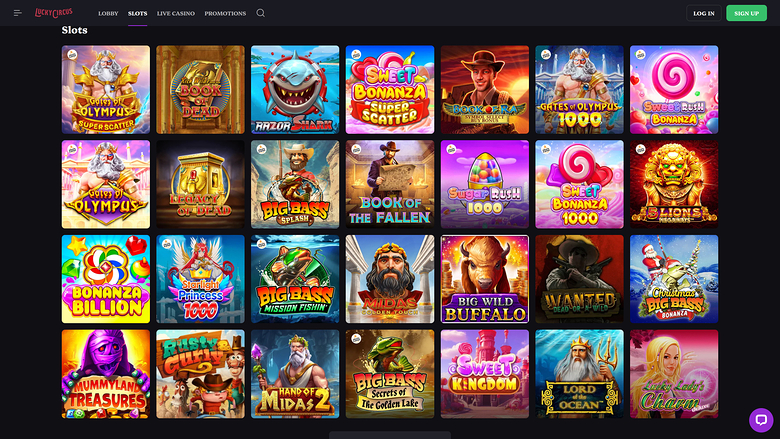 Lucky Circus Casino — Games lobby