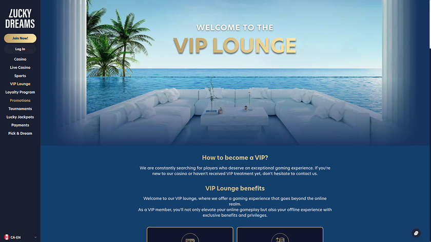 Lucky Dreams Casino — VIP section