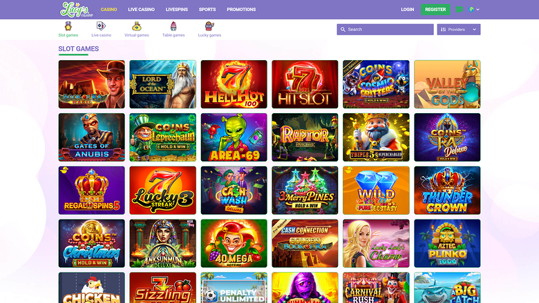 Lucys Casino — Games lobby