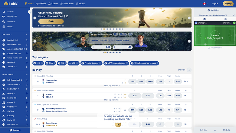 Lukki Casino — Sportsbook