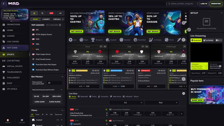 MadCasino — Sportsbook